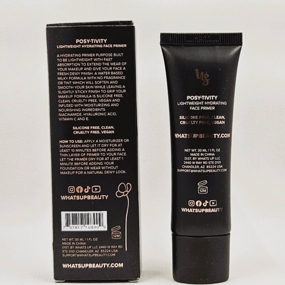 Whats Up Beauty Posy-tivity Lightweight Hydrating Face Primer NIB 30ML - Picture 2 of 3